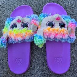 Ty Beanie Boo Rainbow Poodle Slides