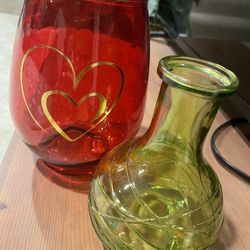 2 Small Vases 
