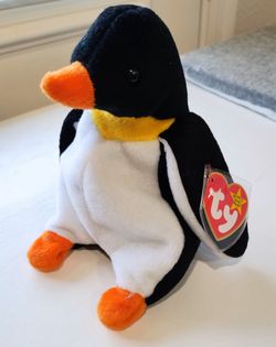 TY Beanie Baby - WADDLE THE PENGUIN  Stuffed Animal (6.5 inch) 1995 - MWMTs