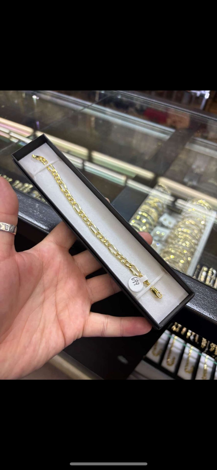 14k Figaro Bracelet ๐ฅ Compro Oro 14k $70 X Gramo