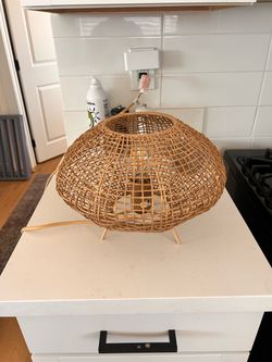 Rattan Wicker Table Lamp