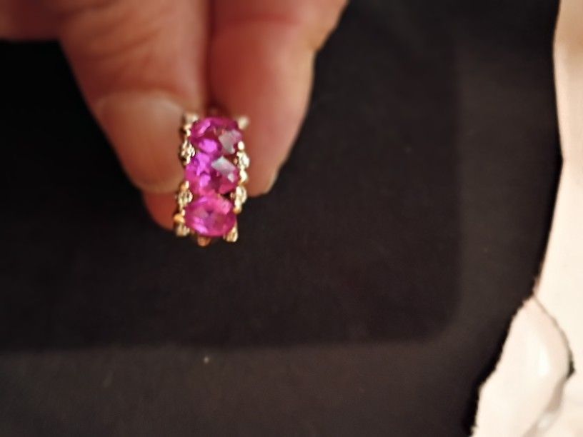 Women's Sterling Silver Ring (925) W/Gold Overlay