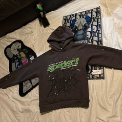 Sp5der Hoodie Slate Greysize S 