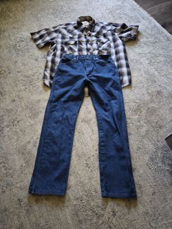 Wrangler Pants and Button up shirt