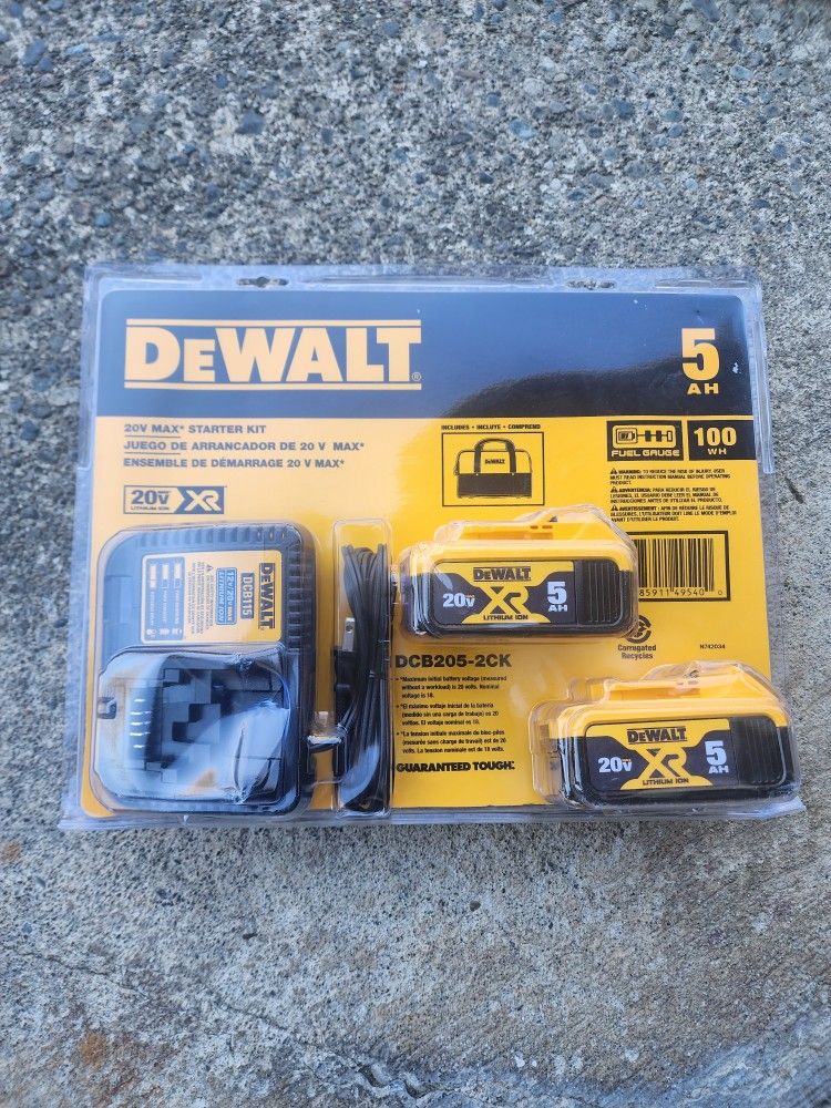 Dewalt Batteries, Charger And Tool Bag