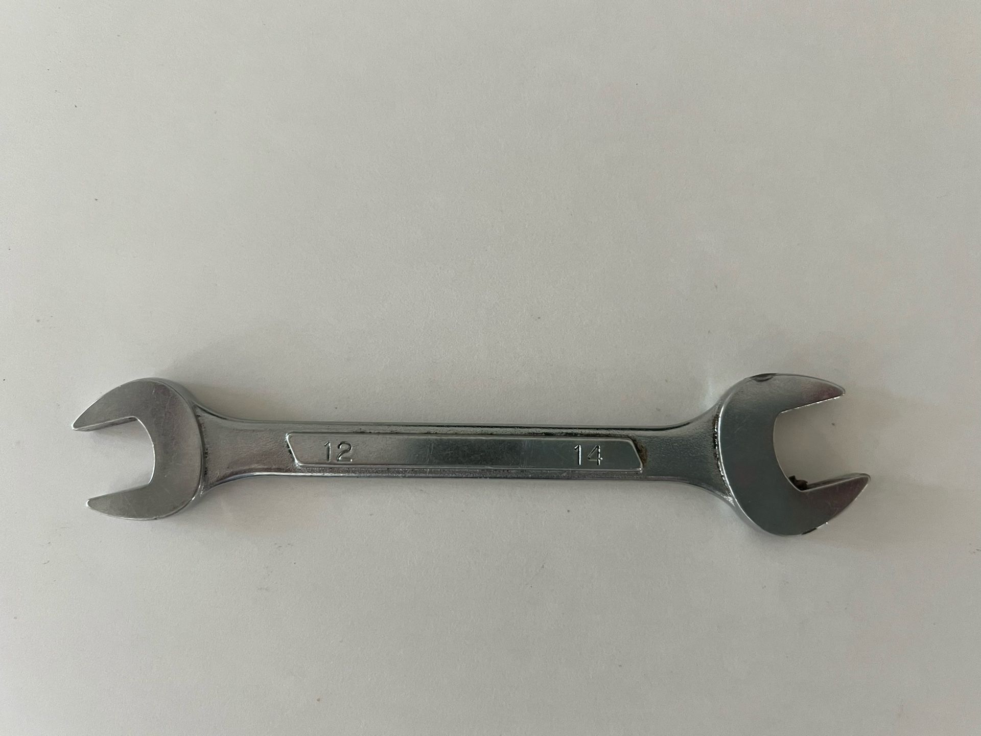 OPEN END WRENCH S24  CHROME HAND TOOL 6" LONG (12mm/14mm)