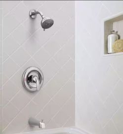 MOEN Adler Single Handle 4-Spray Tub and Shower Faucet 1.8 GPM in Chrome (Valve Included) $75