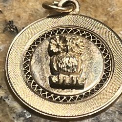 Vintage Yellow, Gold Plated Pendant