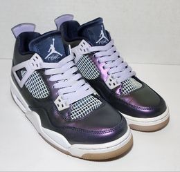 Nike Air Jordan 4 IV Retro SE GS Monsoon Blue Sneakers BQ9043-400 Size 6.5Y  8 Women - USED NO BOX