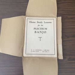 Antique Home Study Lessons for the Plectrum Banjo U. S. School of Music NYC 1925