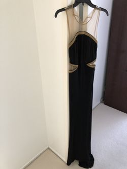 Black and gold ladies cocktail dress