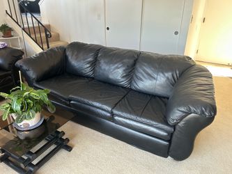 Black Leather Sofa