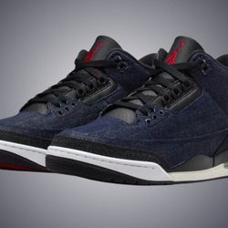 Air Jordan 3 Levi’s Blue Indigo Denim Size 9.5 Confirmed Pair
