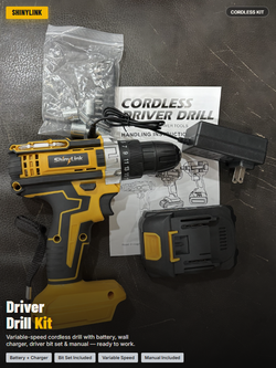 ShinyLink Cordless Driver Drill Kit — Complete Set