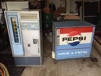 Antique Pepsi vending machines.