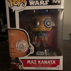 Funko Pop Bobble Head Star Wars Maz Kanaka with glasses