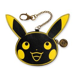 Pokémon Center × Fossil: Pikachu Black Leather Coin Pouch