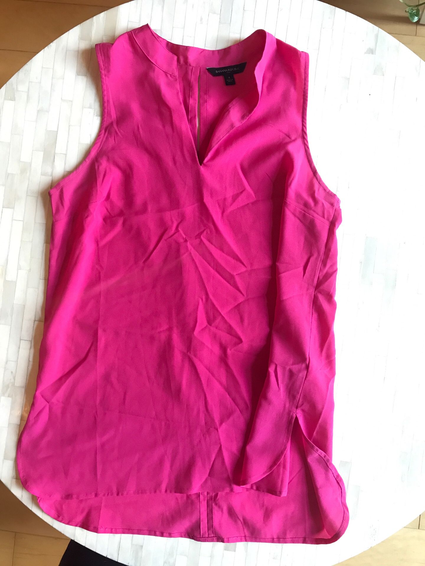 Pink banana republic blouse - size 4