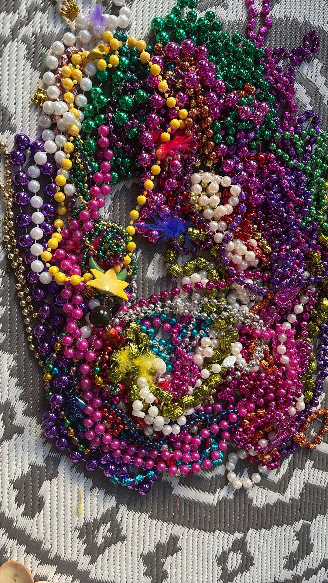 Lot Mardi Gras Beads Necklaces & Throws - Assorted Colors & Styles - Bulk Party Favors"