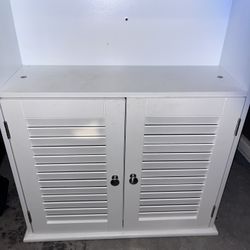 White Storage Cabinet / Console – $40