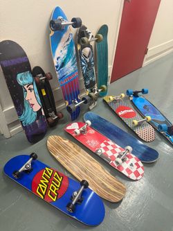 Trick skateboard cruiser and parts