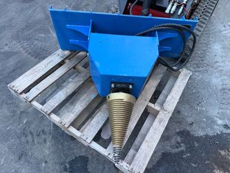 Spiral wood splitter for skid steer, tractor, loader