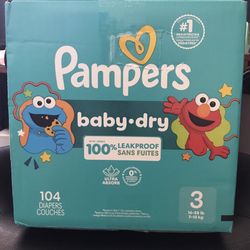 Pampers Baby Dry Size 3/104 Diapers 