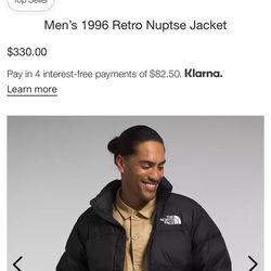 New with Tags The North Face Men’s 1996 Retro Nuptse Jacket - Retails $357