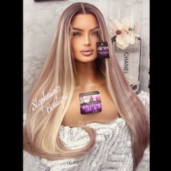 Human Hair Blended Lace Front Wig 