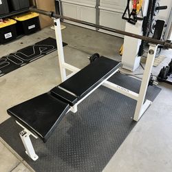 Samson Olympic Bench Press With Leg Extension