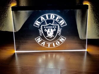 RAIDER NATION LED NEON LIGHT SIGN 8x12