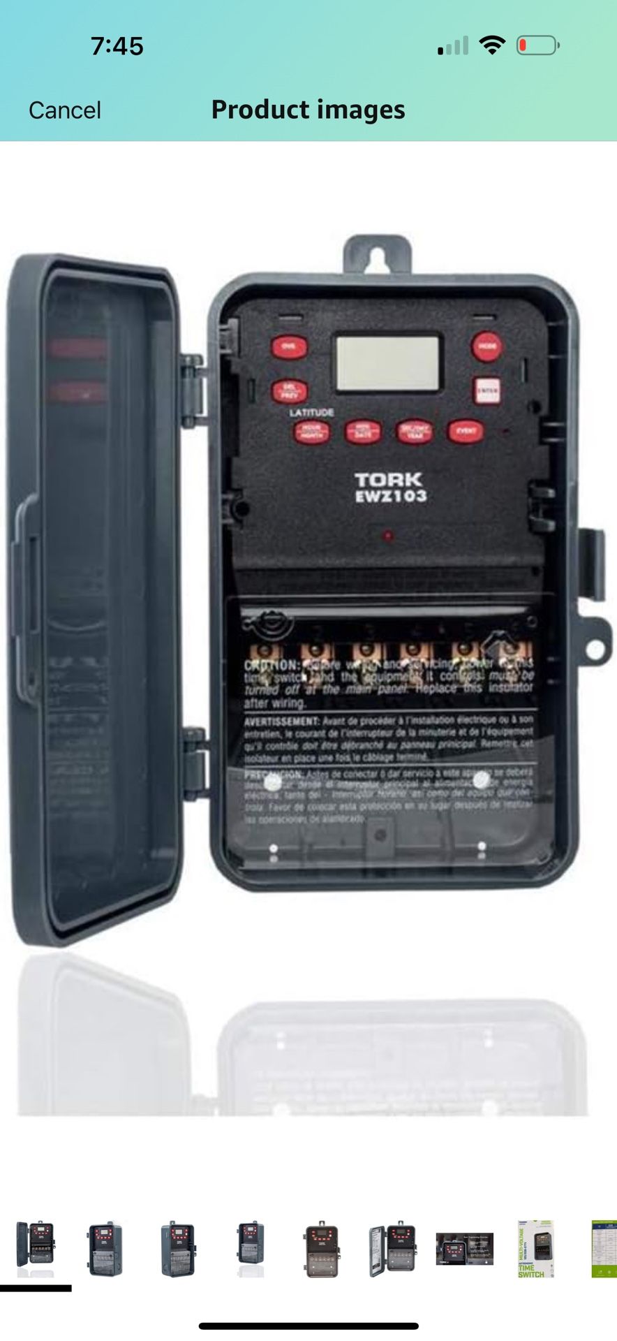 EWZ Series Multipurpose Control Astronomic 7 Day Time Switch, 120-277 VAC Input Supply, 1 Channel, DPST Output Dry Contact