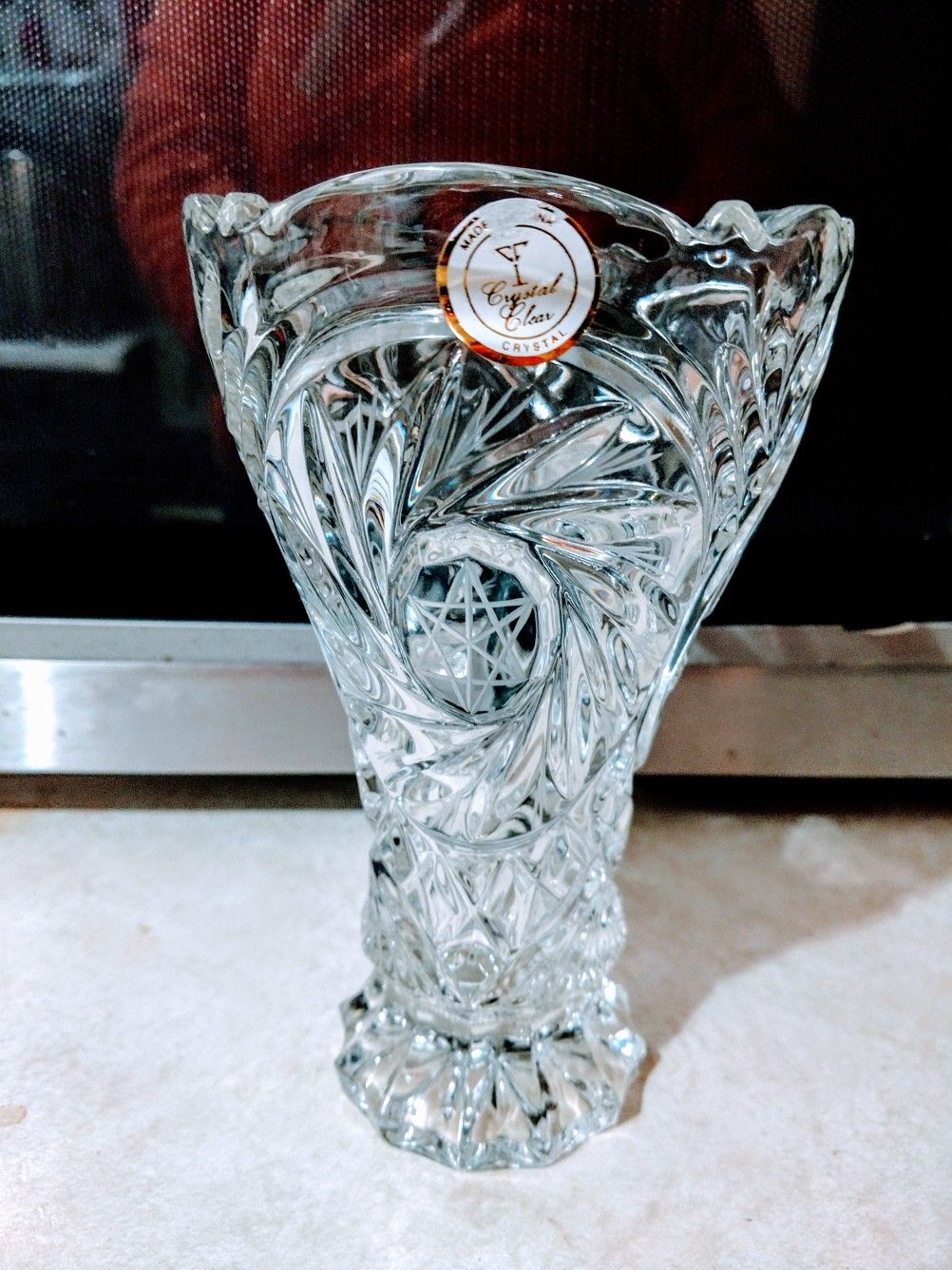 Lead Crystal Flower Vase