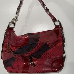 Rare Red Patten Coach Bag 
