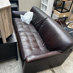 Free Full Leather Couch