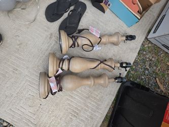 3 New Lamps No Shades