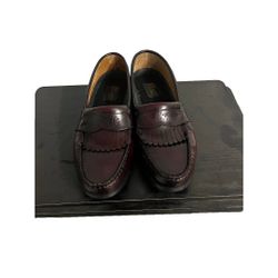 Men’s Classic Burgundy Leather Loafers - Size [I13] - Excellent Condition