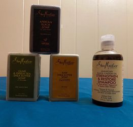 Shea moisture soaps and shampoo