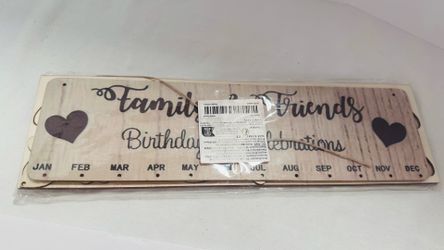 Family and Friends Calendar, DIY Wooden Birthday Calendar