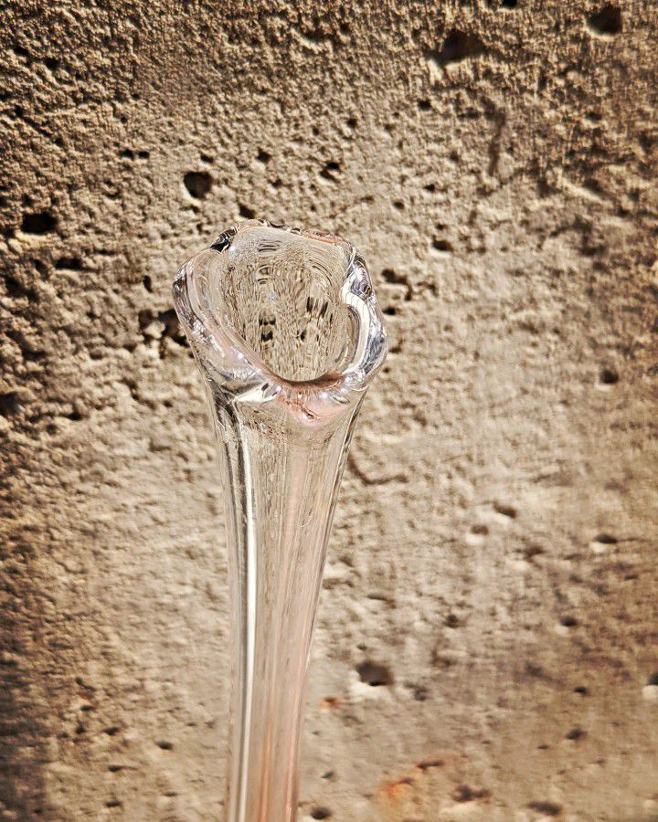 Clear Swung Glass Bud Vase
