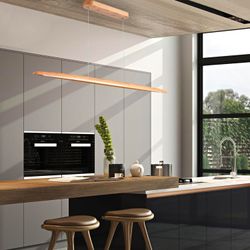 59" Wood LED Linear Pendant Light – Dimmable