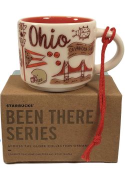 Ohio Starbucks Been There Collection Ceramic Coffee Demitasse Ornament Mug 2 o