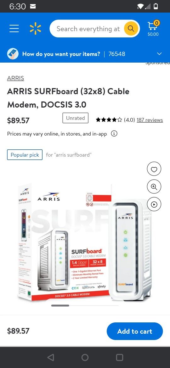 Arris SURFboard Modem