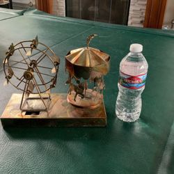 Vintage Copper Circus Carousel Ferris Wheel Musical