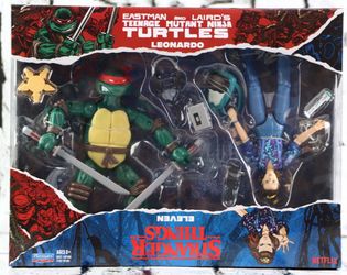 TMNT x Stranger Things Leonardo & Eleven Action Figure Set