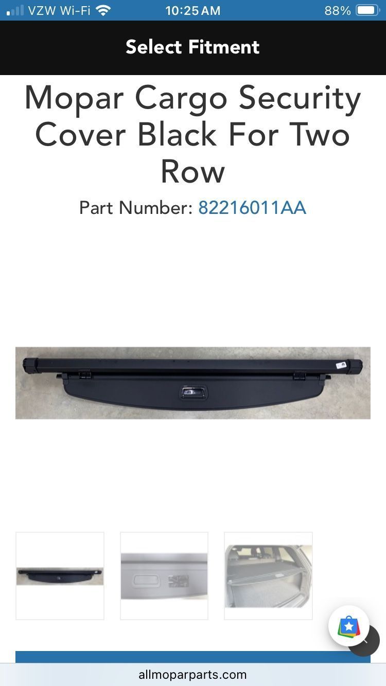 Jeep Cherokee Black Cargo, Security Cover