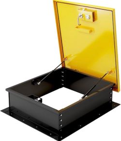 30 × 36 inch roof access hatch, powder-coated galvanized steel security door, industrial roof hatch cover plate with lifting brackets Powder Coated Fi