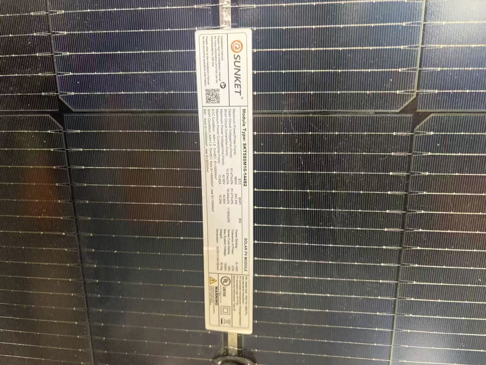 $150 580W Sunket Solar Panels