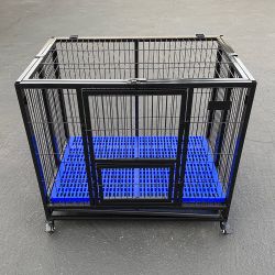 $150 (New) Folding dog cage 37x25x33” heavy duty single-door kennel w/ plastic tray