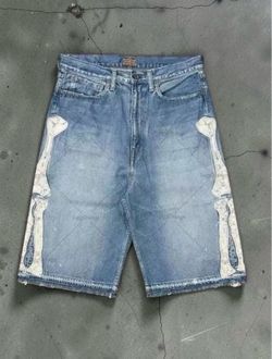 Blue denim jorts